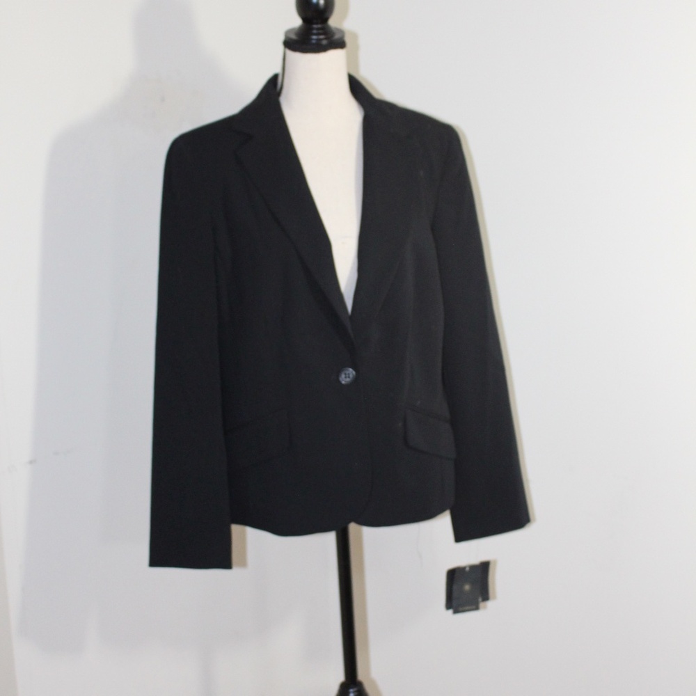 Liz Claiborne,  Black Single-Button Blazer  NWT